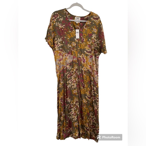 Anthropologie Tiny Shoreline Floral Midi Dress Sz M - Picture 4 of 8